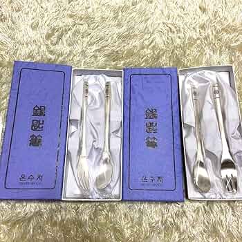 銀製　スプーン・箸セット　Ag800 93g 韓国製 銀製 スプーン・箸セット Ag800 93g 韓国製 Yahoo!オークション